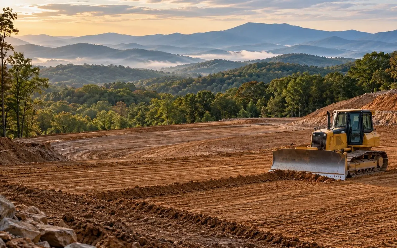 Land Grading work on an East Tennessee property