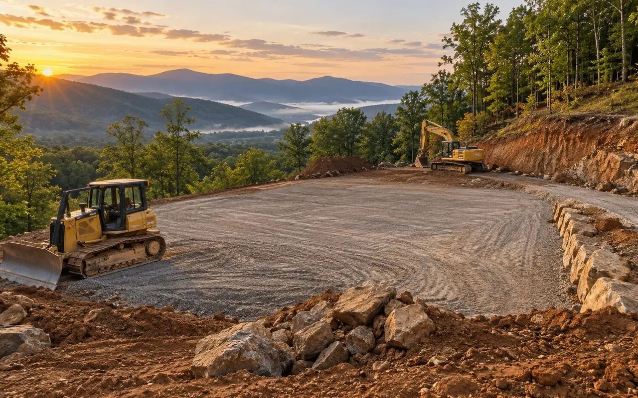 Site Preparation work on an East Tennessee property