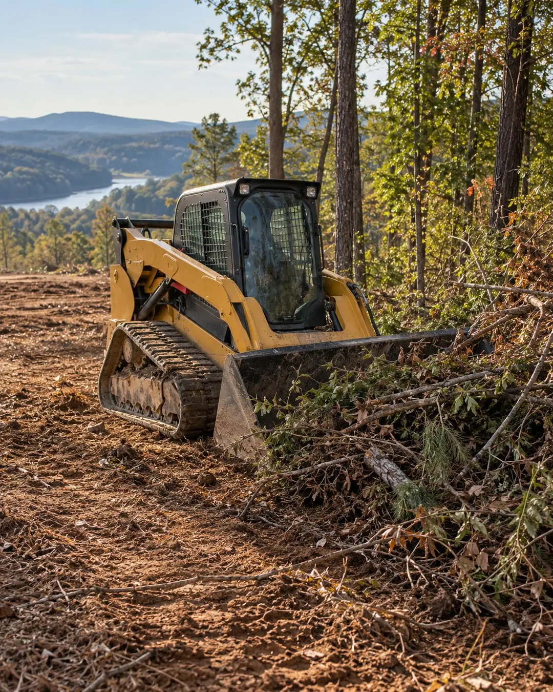 Detail of land clearing work on East Tennessee ground